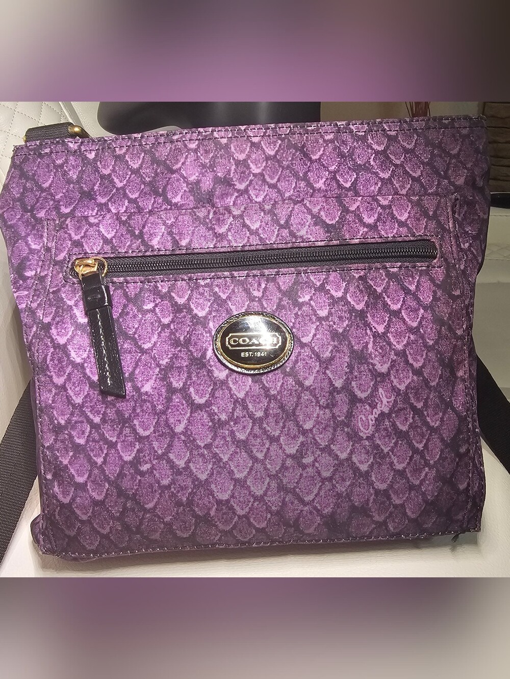 Coach Purple Signature Crossbody Bag